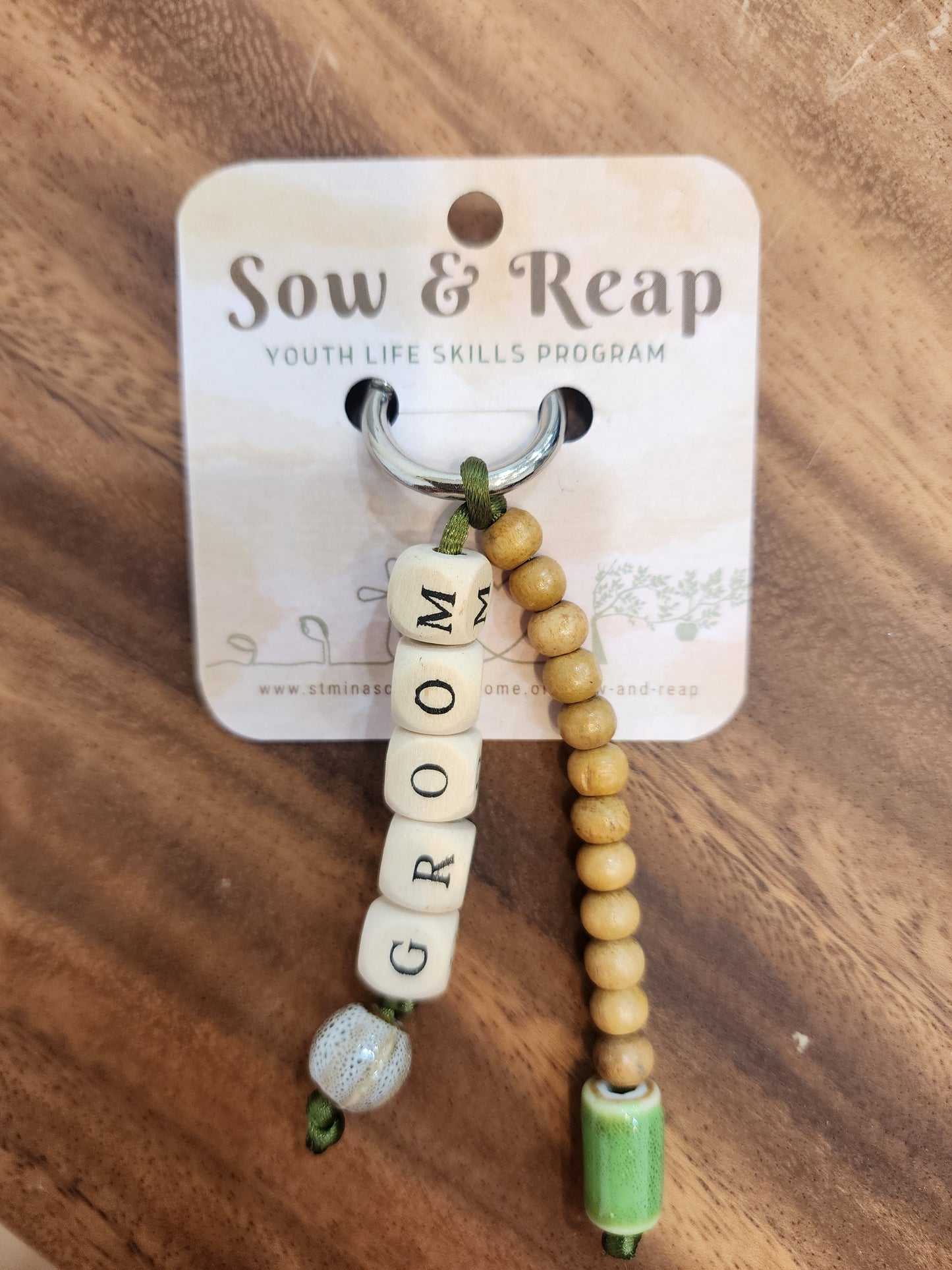 Sow & Reap 'Groom' keychain