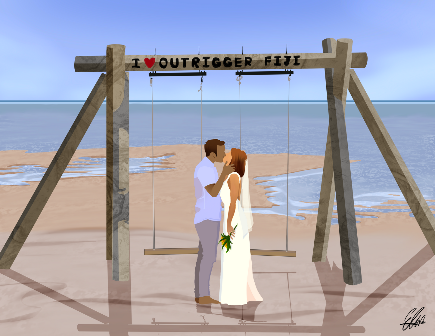 Outrigger Fiji Swing - custom artwork