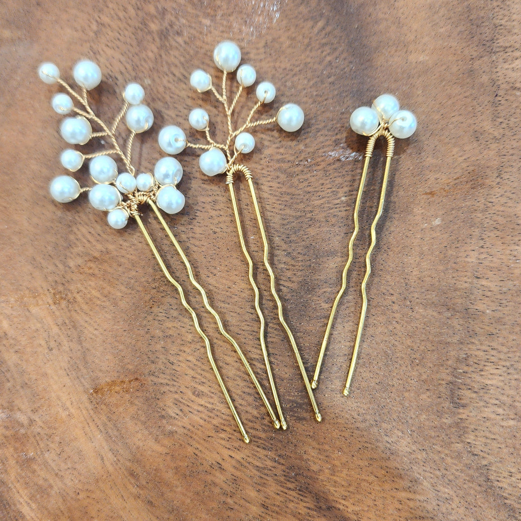 Pearl Bloom Bridal Hair Pins