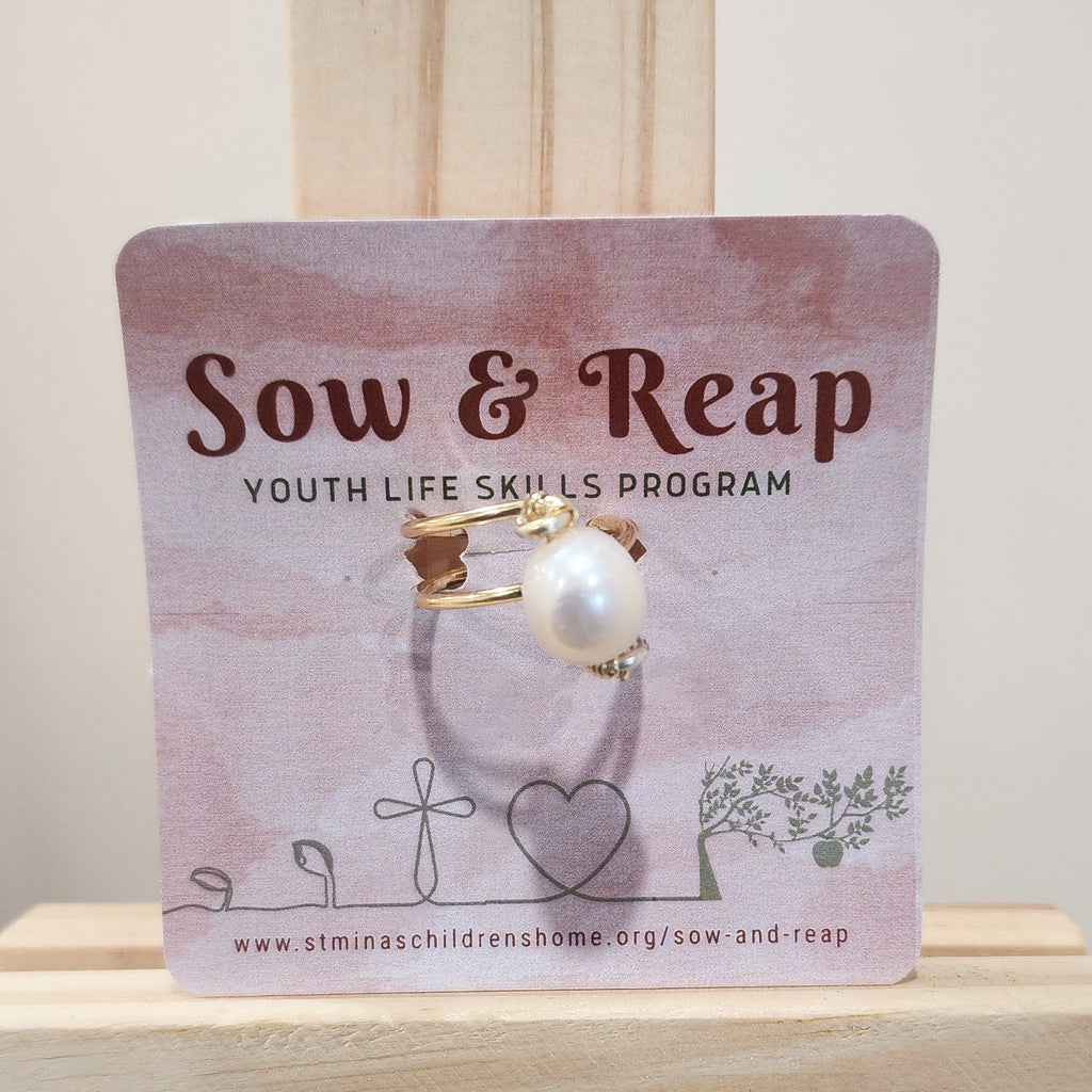 Pearl Adjustable Ring