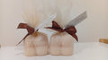 Mini bubble candle wedding favour - organza