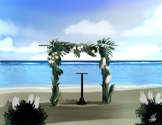 Outrigger Fiji beachfront - custom artwork