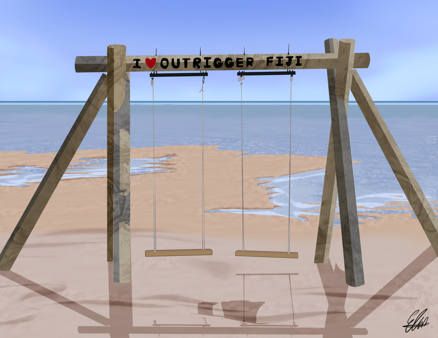 Outrigger Fiji Swing - custom artwork