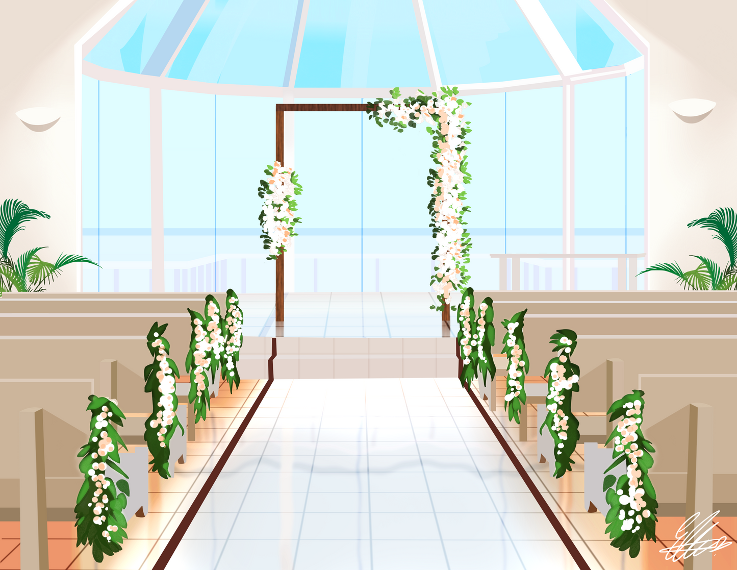 Shangri La Interior Chapel - custom artwork