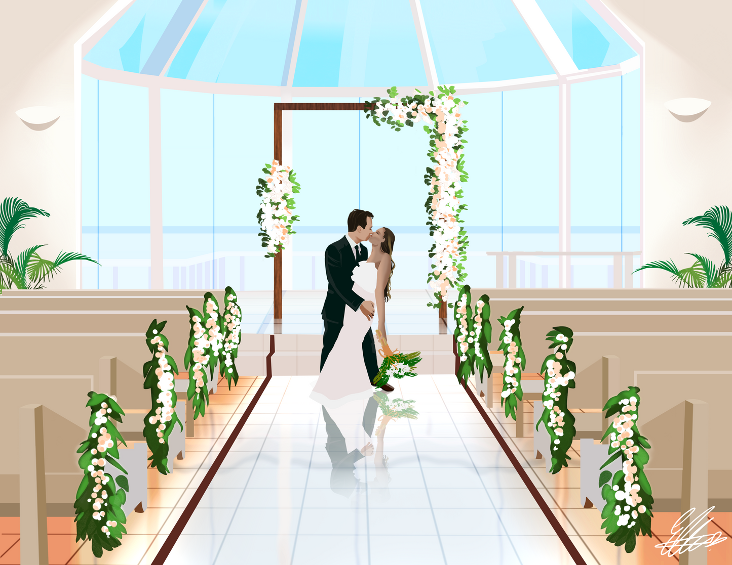 Shangri La Interior Chapel - custom artwork