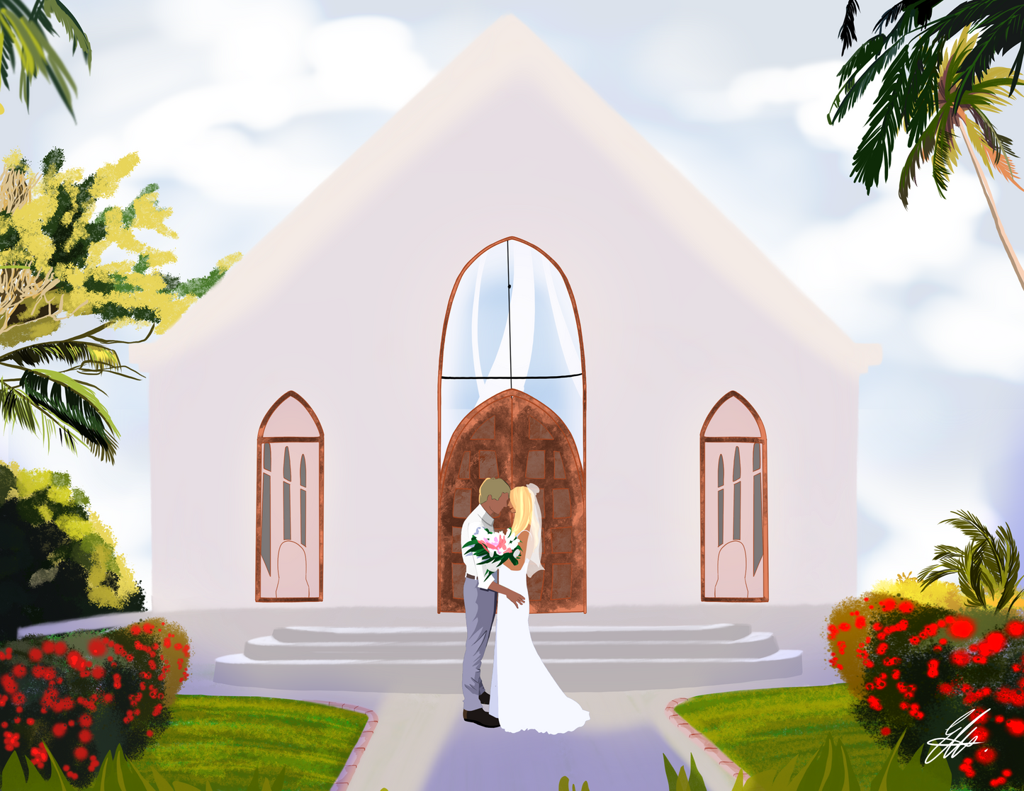 Shangri La Exterior Chapel - custom artwork