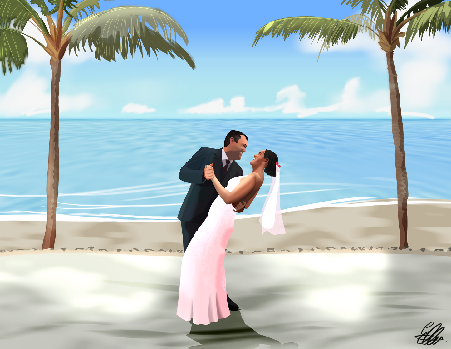 Sofitel Beach - custom artwork