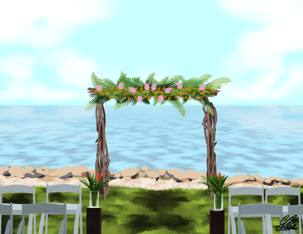 Sofitel ceremony - custom artwork