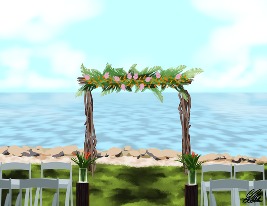 Sofitel ceremony - custom artwork