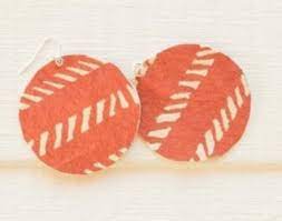 Handcrafted Yawa Masi Earrings in DRETA (Coral)