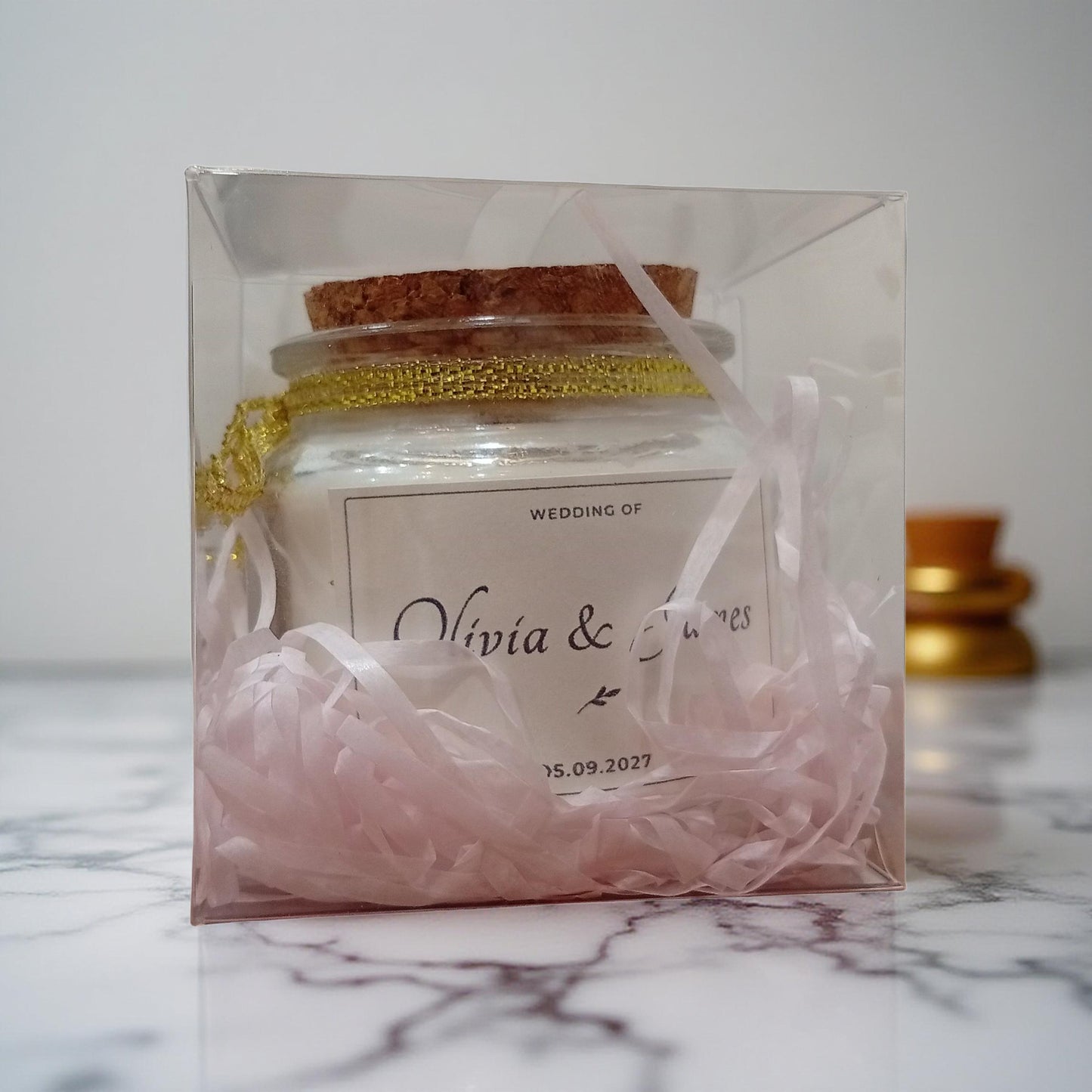 CUSTOM wedding favour soy candle