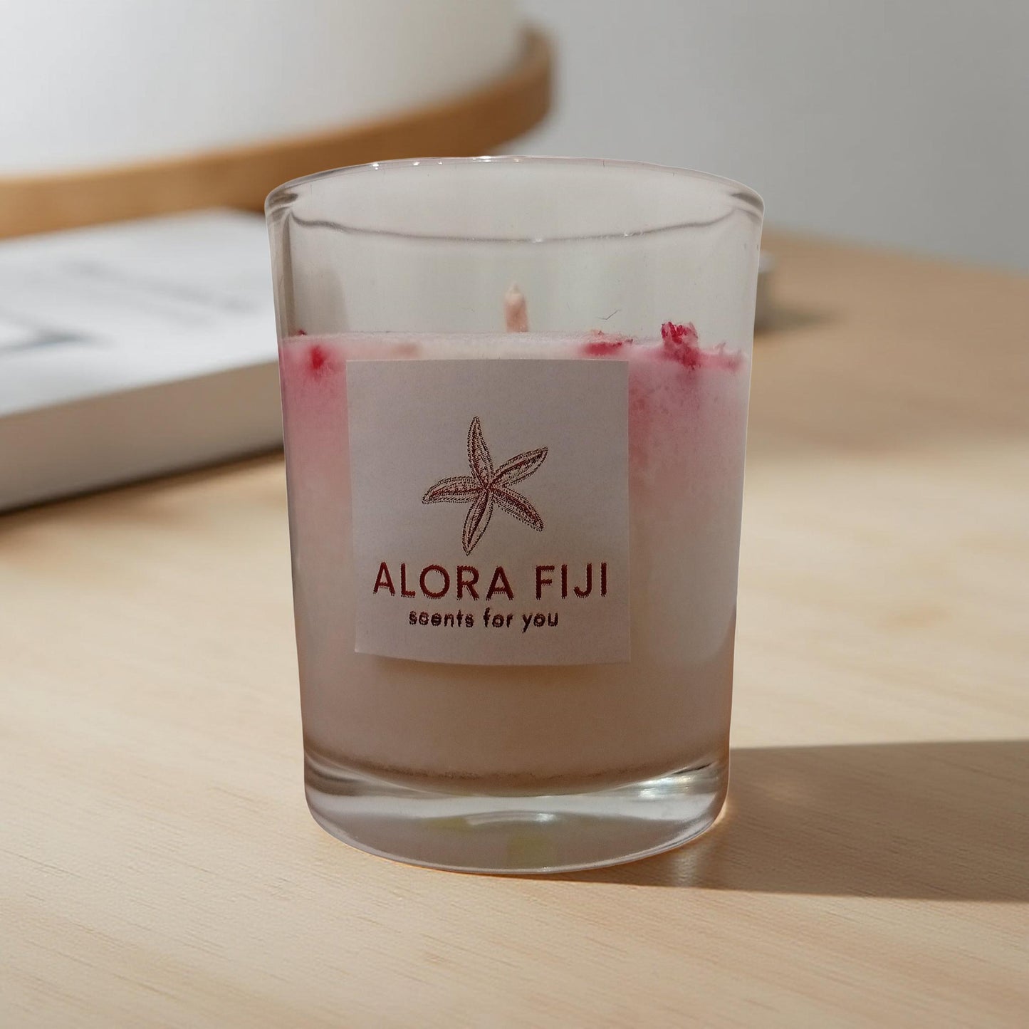 Jar candle - "milk & rose" by Alora Fiji