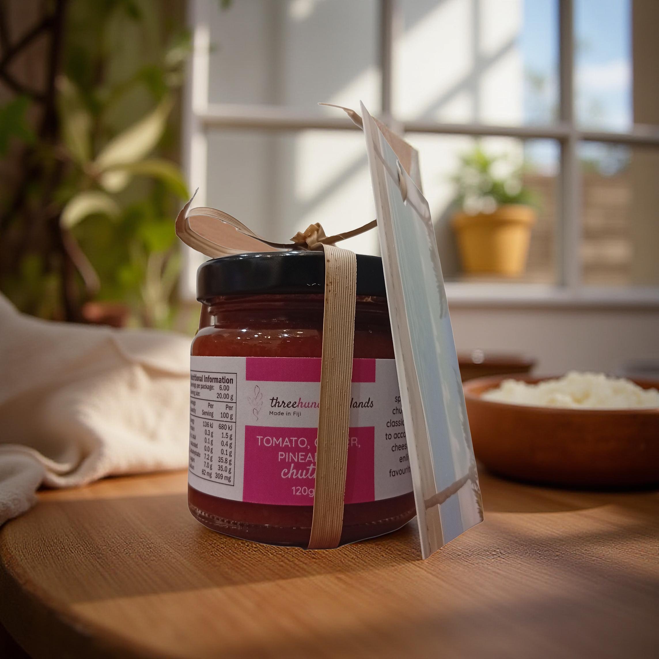 Tomato, Ginger & Pineapple Chutney wedding favour