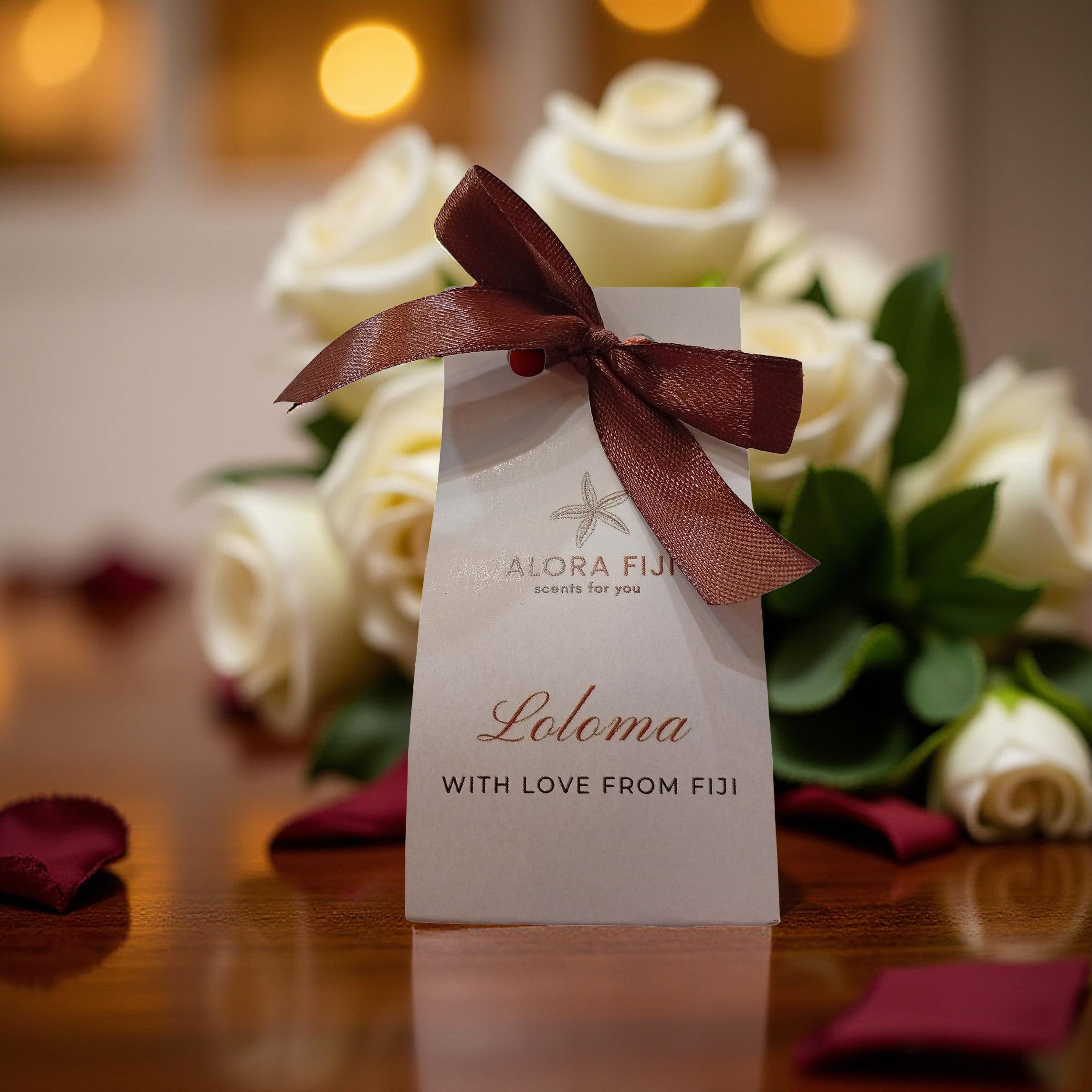 Mini bubble candle gift or wedding favour - card packaging