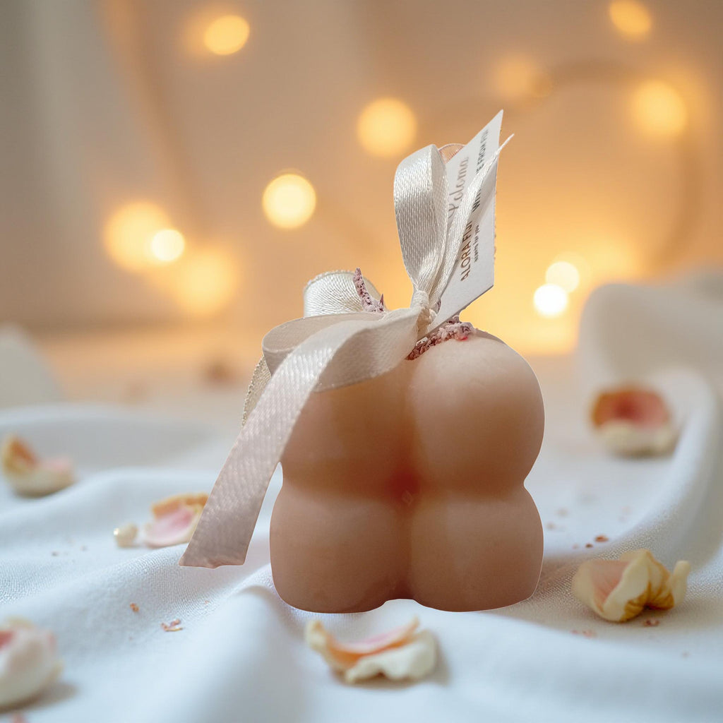 Mini bubble candle gift or wedding favour - floral packaging