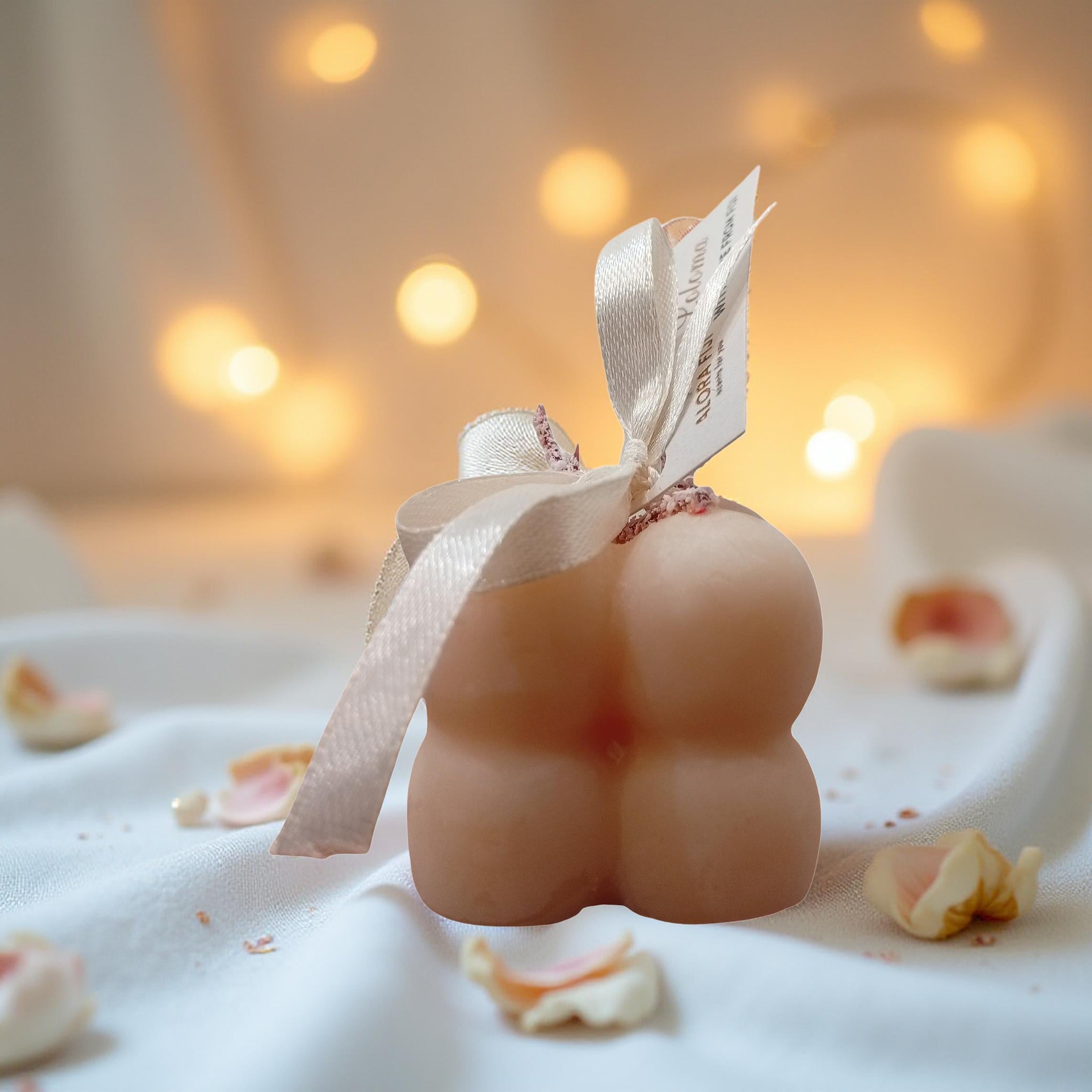 Mini bubble candle gift or wedding favour - floral packaging