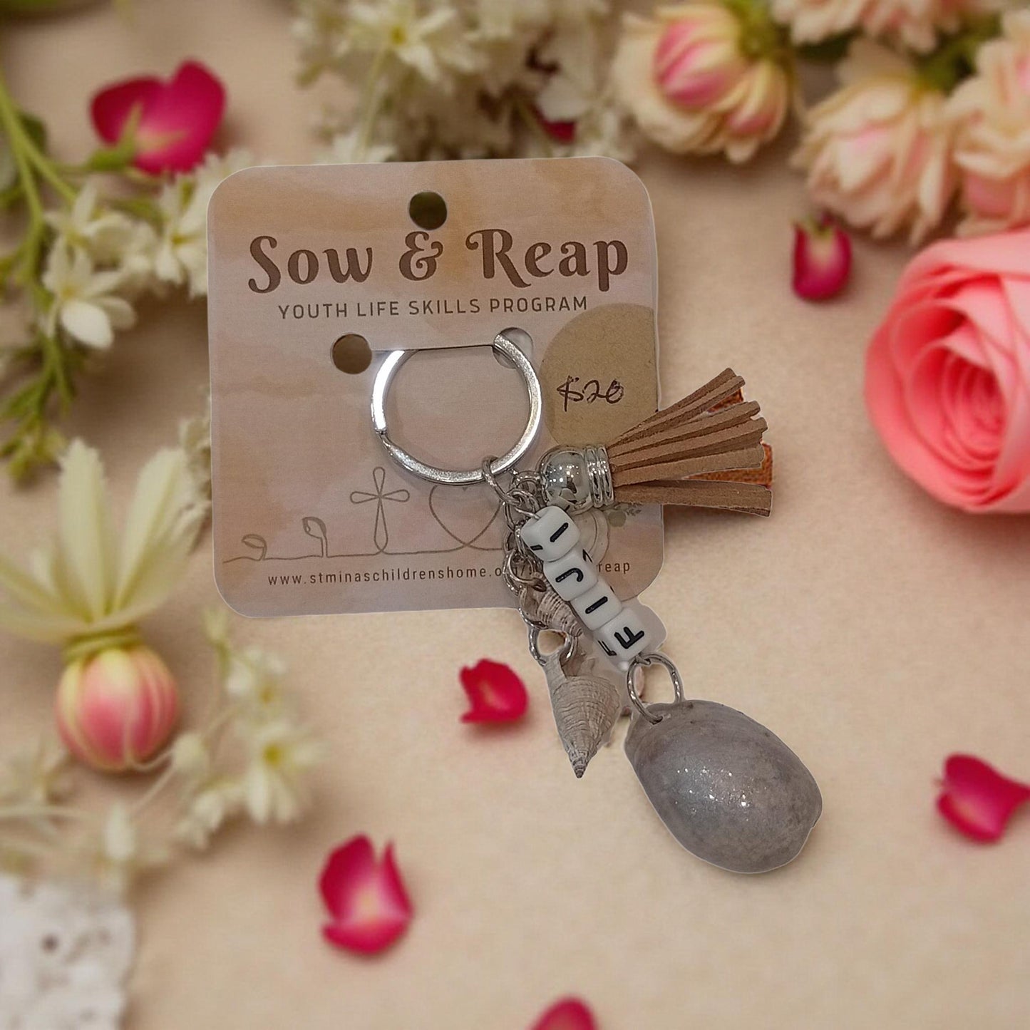 Sow & Reap Viti Levu Shell Keychain - Two Strand