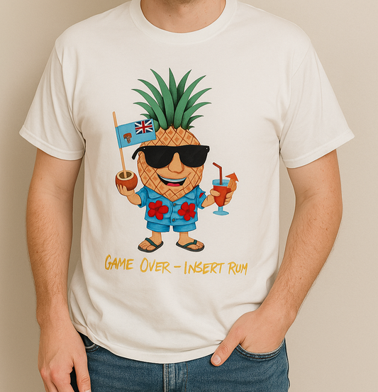 Men's Tropical T-Shirt | Game Over - Insert Rum