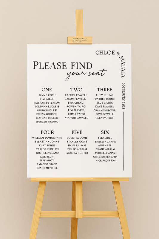 Custom seating chart